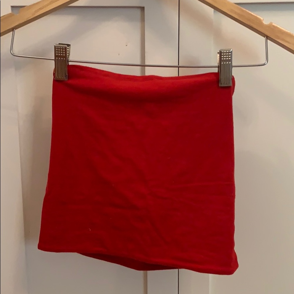 Red tube top